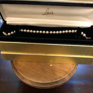 Vintage pearl and 14K gold bracelet